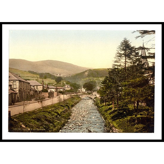 Dollar Burnside Scotland, A New Print Of A Vintage Scottish Photochrom