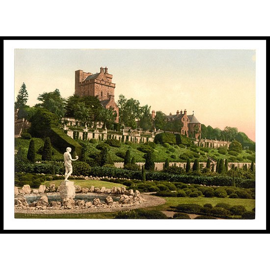 Drummond Castlefrom S.W.i.e.Southwest Scotland, A New Print Of A Vintage Scottish Photochrom