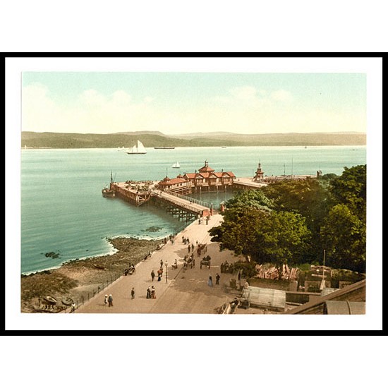 Dunoon Thepier Scotland, A New Print Of A Vintage Scottish Photochrom