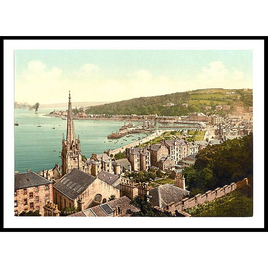 East Bay Rothesay, A New Print Of A Vintage Scottish Photochrom