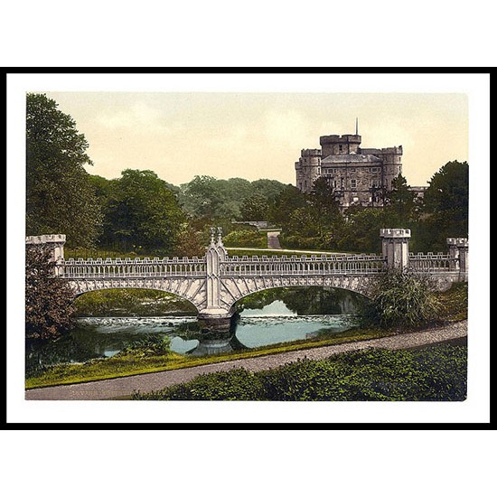 Eglington Castle Irvine, A New Print Of A Vintage Scottish Photochrom