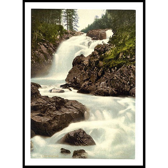 General View Linn Of Muick, A New Print Of A Vintage Scottish Photochrom