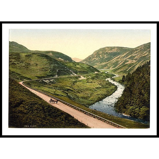 General View Sma Glen, A New Print Of A Vintage Scottish Photochrom