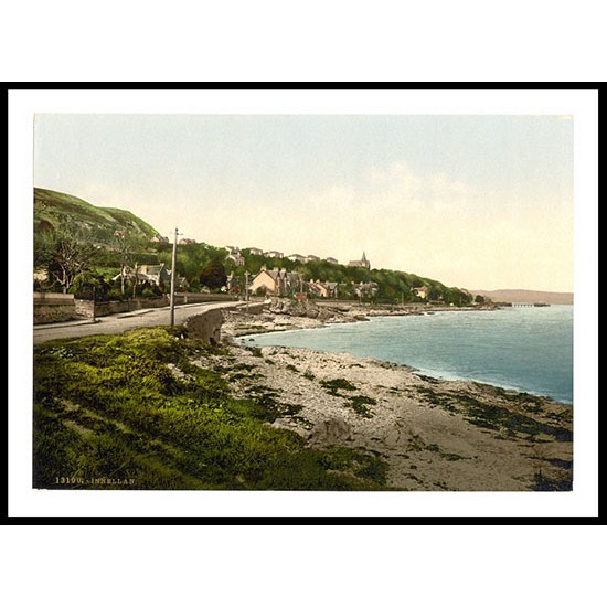 Innellan General View Scotland, A New Print Of A Vintage Scottish Photochrom