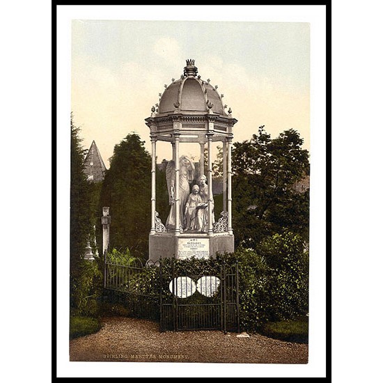 Martyrs Monument Stirling, A New Print Of A Vintage Scottish Photochrom