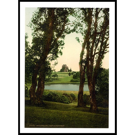 Stranraer Castle Kennedy Scotland, A New Print Of A Vintage Scottish Photochrom