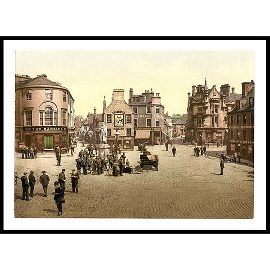 The Cross Kilmarnock, A New Print Of A Vintage Scottish Photochrom