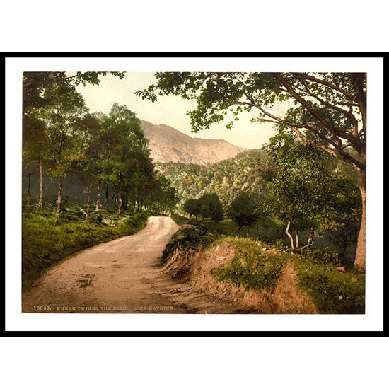 Trossachs Loch Katrine Where Twines The Path, A New Print Of A Vintage Scottish Photochrom