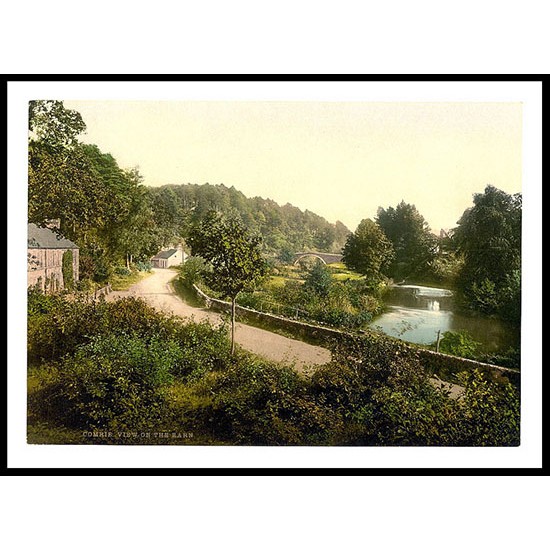 View On The Earn Comrie, A New Print Of A Vintage Scottish Photochrom