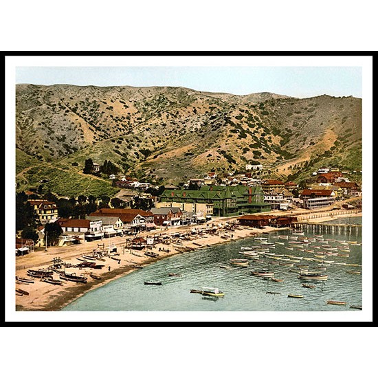 Avalon Santa Catalina Island 1901, A New Print Of A Vintage Beach Scene