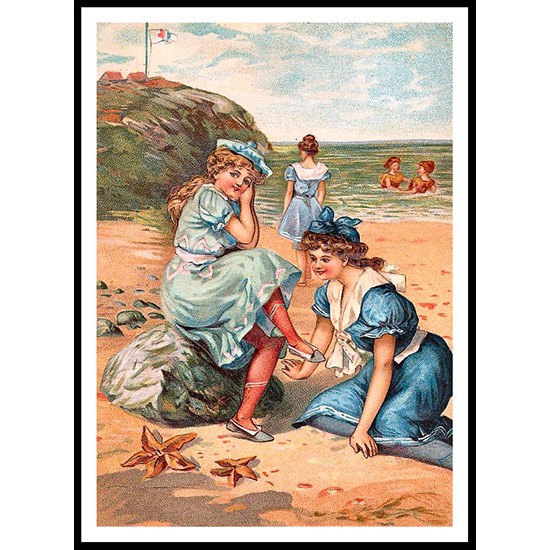 Beach 15, A New Print Of A Vintage Beach Scene