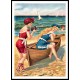 Beach 17, A New Print Of A Vintage Beach Scene