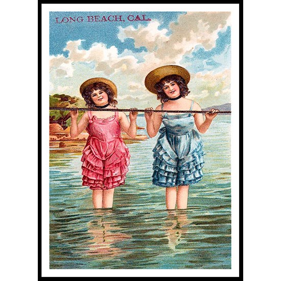 Beach 18, A New Print Of A Vintage Beach Scene