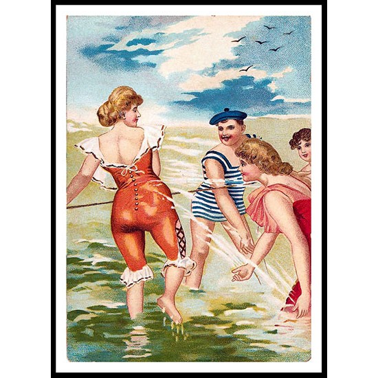 Beach 23, A New Print Of A Vintage Beach Scene