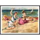 Beach 25, A New Print Of A Vintage Beach Scene