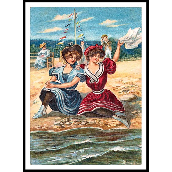 Beach 27, A New Print Of A Vintage Beach Scene