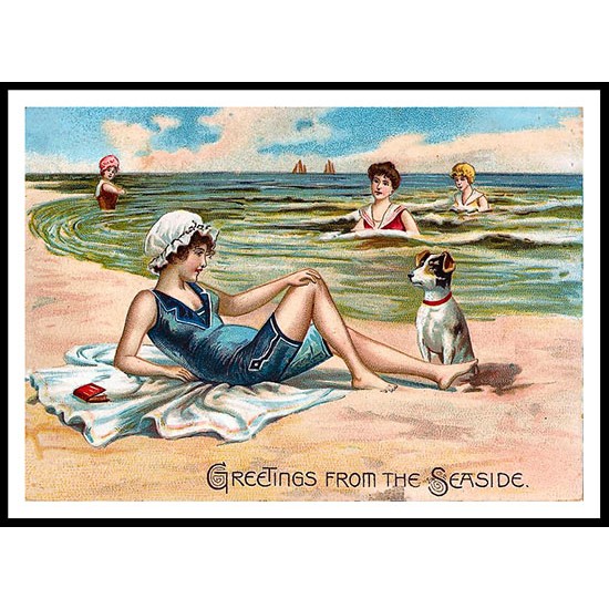 Beach 36, A New Print Of A Vintage Beach Scene