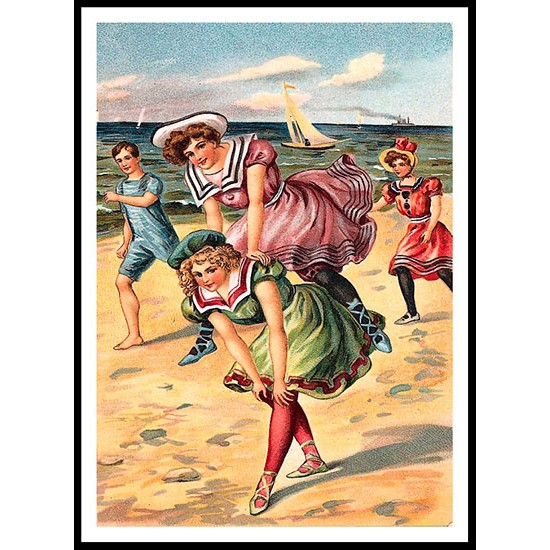 Beach 39, A New Print Of A Vintage Beach Scene