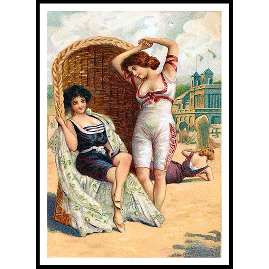 Beach 41, A New Print Of A Vintage Beach Scene