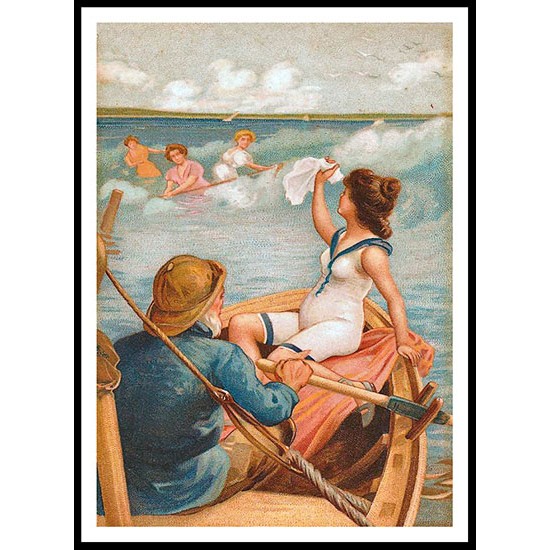 Beach 46, A New Print Of A Vintage Beach Scene