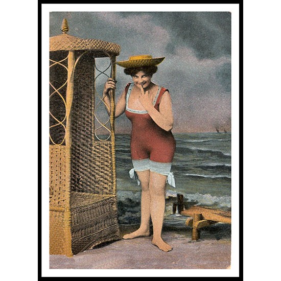 Beach 6, A New Print Of A Vintage Beach Scene