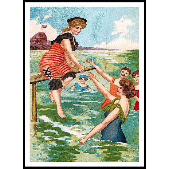 Beach 8, A New Print Of A Vintage Beach Scene