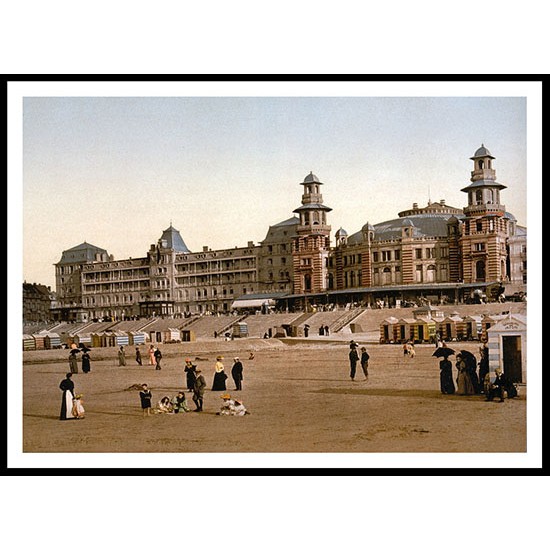 Beach And Kursaal Blankenberghe - 1, A New Print Of A Vintage Beach Scene