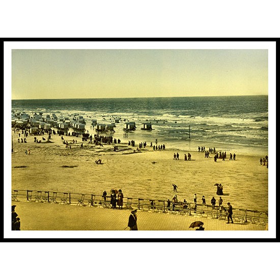 Beach From The Kursaal, A New Print Of A Vintage Beach Scene