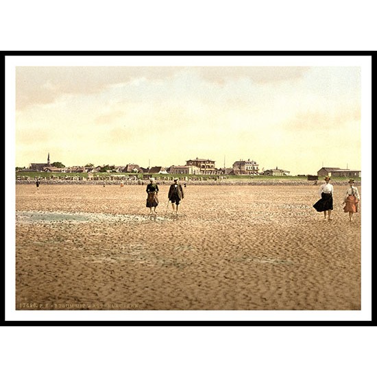 Busum Schleswig Holstein Germany, A New Print Of A Vintage Beach Scene