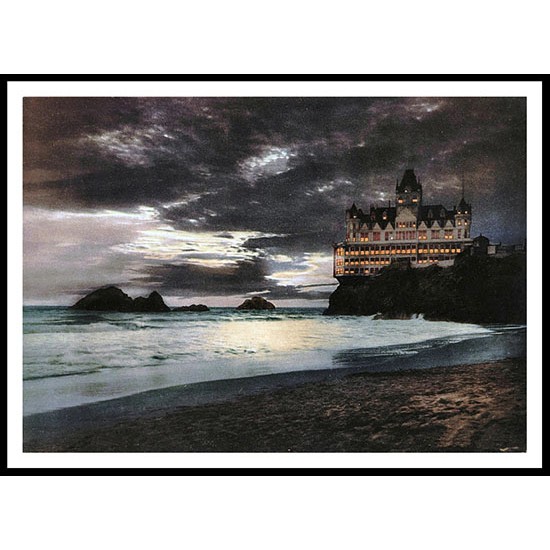 Cliff House Sf 1901, A New Print Of A Vintage Beach Scene