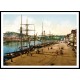 Docks Cherbourg France, A New Print Of A Vintage Beach Scene