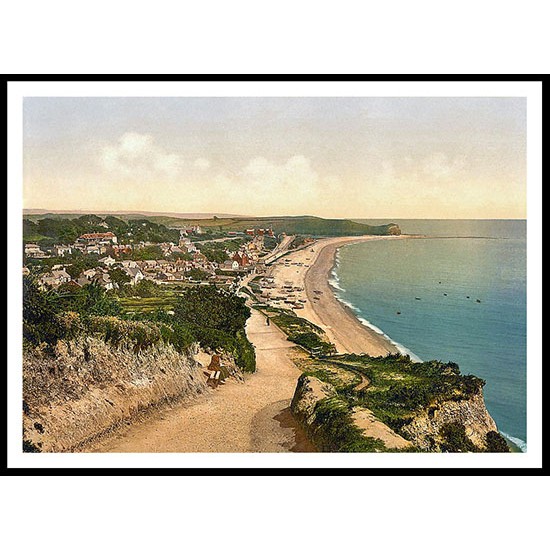 Exmouth 3, A New Print Of A Vintage Beach Scene