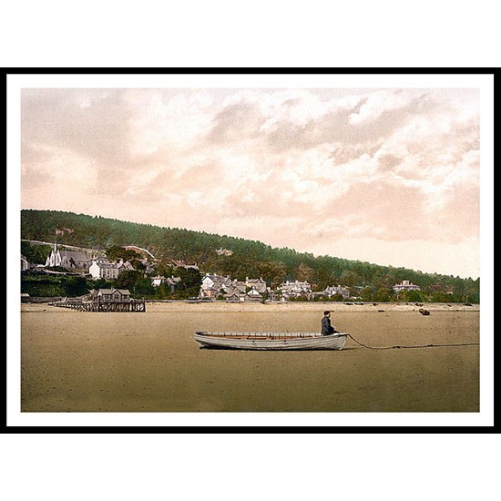 Grange Over Sands, A New Print Of A Vintage Beach Scene