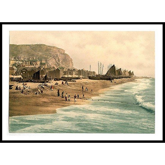 Hastings 2, A New Print Of A Vintage Beach Scene