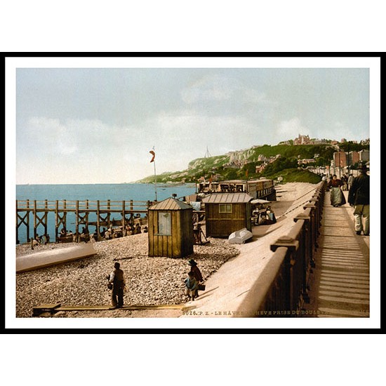 Havre France, A New Print Of A Vintage Beach Scene