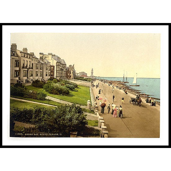 Herne Bay 3, A New Print Of A Vintage Beach Scene