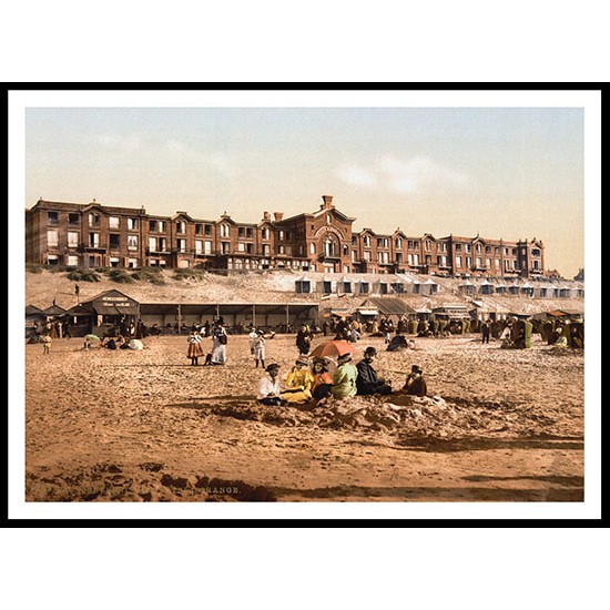 Hoteld Orange Scheveningen Holland, A New Print Of A Vintage Beach Scene