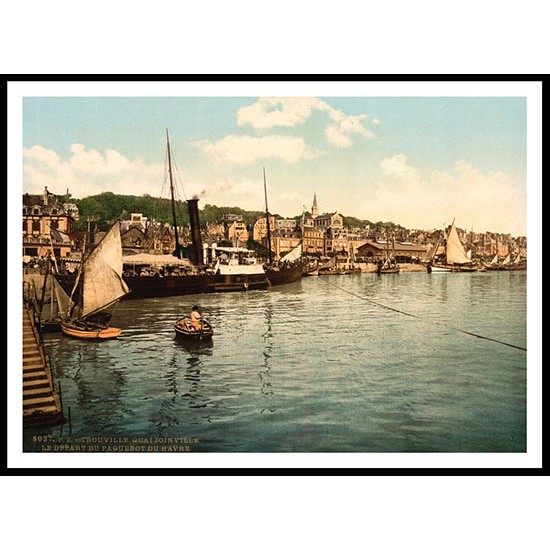 Joinville Quay Trouville France, A New Print Of A Vintage Beach Scene