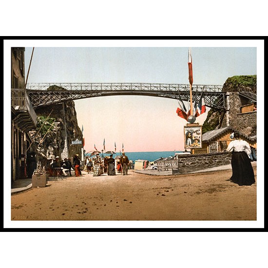 La Trauchee Des Anglais, A New Print Of A Vintage Beach Scene