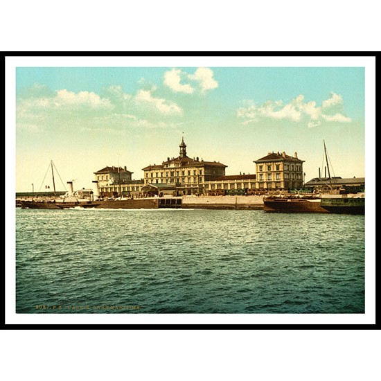 Maritime Railway Station Calais, A New Print Of A Vintage Beach Scene