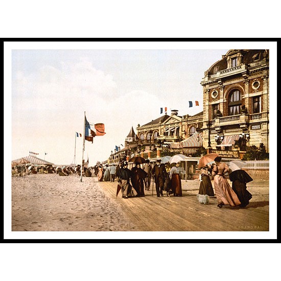 Promenade And Grand Salon, A New Print Of A Vintage Beach Scene