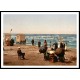 The Beach Blankenberghe Belgium, A New Print Of A Vintage Beach Scene