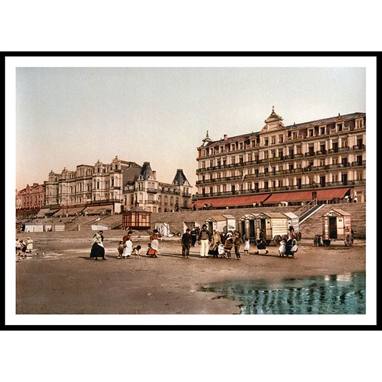 The Hotels Blankenberghe Belgium - 2, A New Print Of A Vintage Beach Scene