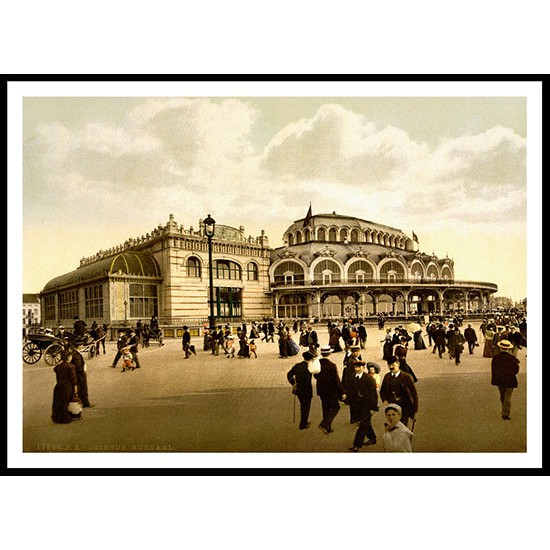 The Kursaal Ostend Belgium - , A New Print Of A Vintage Beach Scene