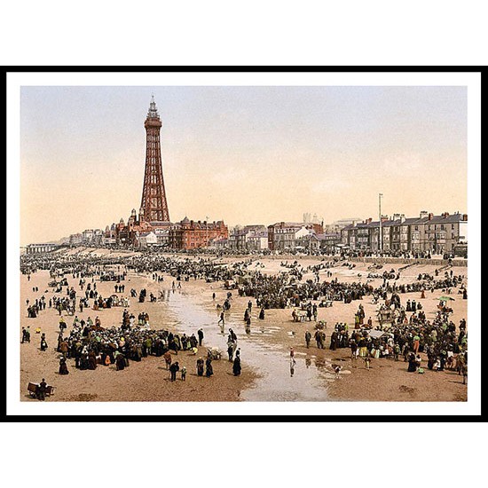 Blackpool 7, A New Print Of A Vintage Beach Scene