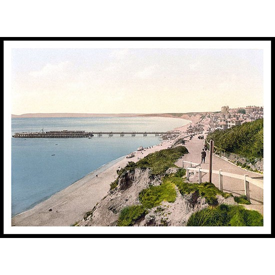 Bournemouth 2, A New Print Of A Vintage Beach Scene