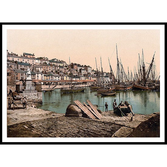 Brixham 1, A New Print Of A Vintage Beach Scene