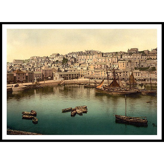 Brixham 2, A New Print Of A Vintage Beach Scene