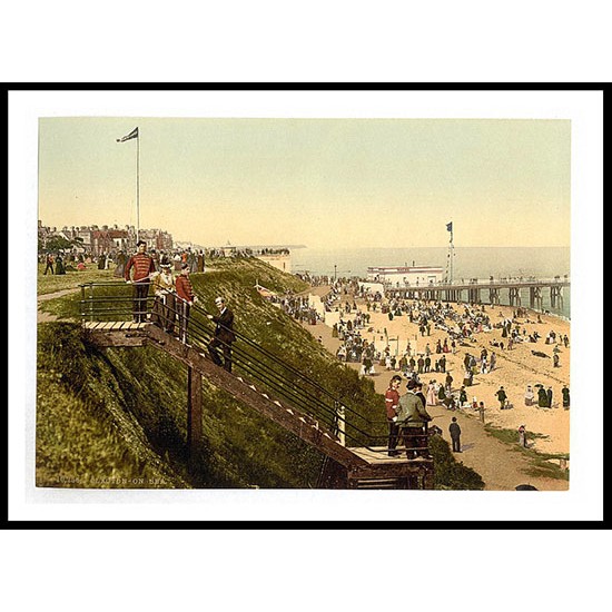 Clacton 4, A New Print Of A Vintage Beach Scene