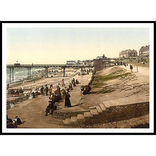 Hunstanton, A New Print Of A Vintage Beach Scene